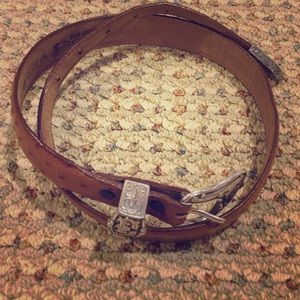 Justin Western style Leather Ostrich Belt (girls)