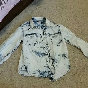 Acid Wash Button Up