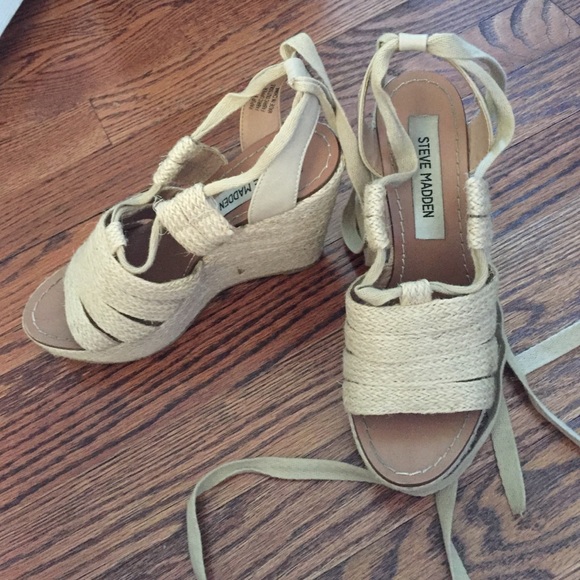 Lace up wedges