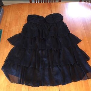 Strapless ruffle dress, size 10!