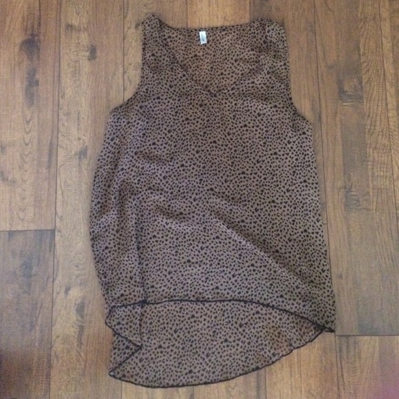 Lia hi-lo animal print tank