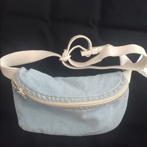 Light wash denim AA fanny pack