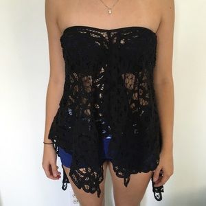 Wear Ten Ways Free People black cutout top