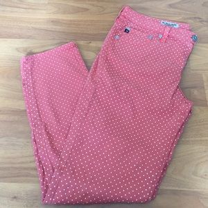AG Stevie Ankle Pink Dot Jeans