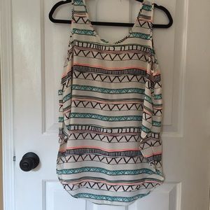 Tribal print tank