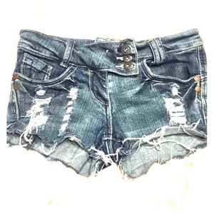 Micro Mini Distressed/Ripped Shorts Sz 3