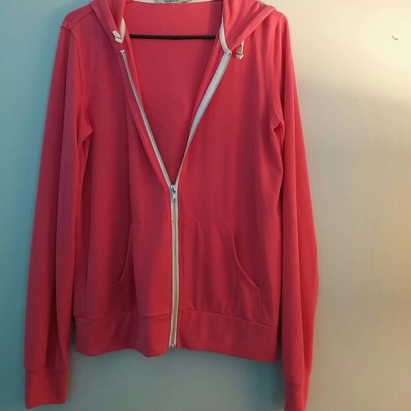Abbot & Main pink Hoodie with Zipper