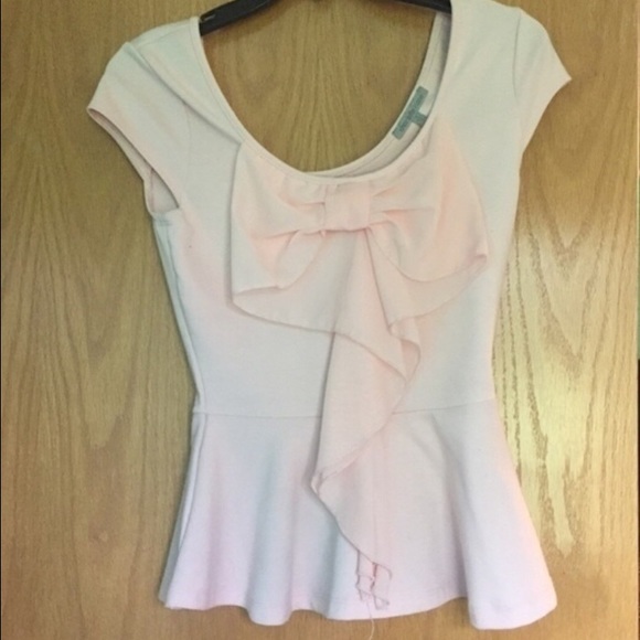 Pink Peplum Top