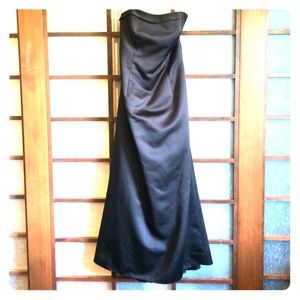 Black sleeveless ballgown bridesmaid dress