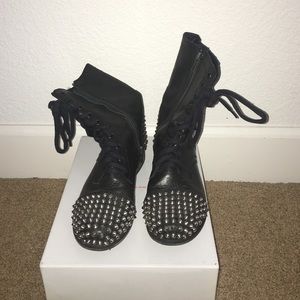Black Studded Tarnney Steve Madden Boots