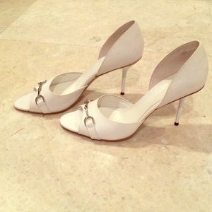 Gucci Guccissima White D'Orsay pumps. Size 41. New