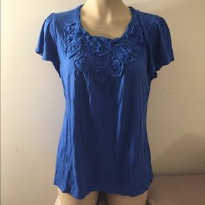 Elle blue flower blouse