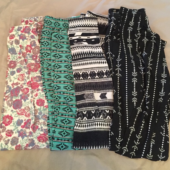 4 Pairs of Patterned Leggings - Picture 1 of 1