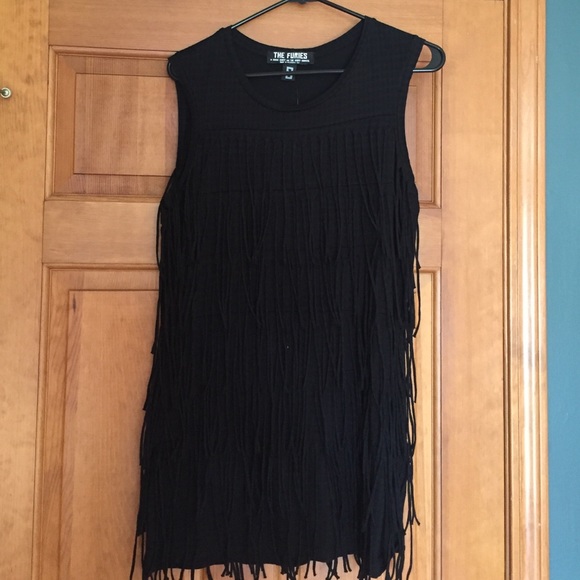 Black Fringe Dress
