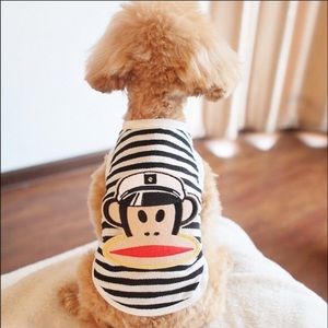 NEW Monkey stripe shirt for smaller breed pets