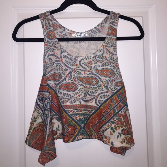 Boho pattern cropped tank
