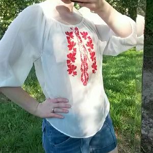 Hollister Peasant Blouse