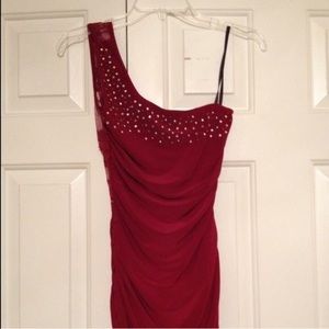 Red formal dress