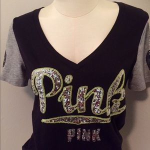 PINK sequin tee