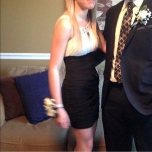 Black and white formal dress