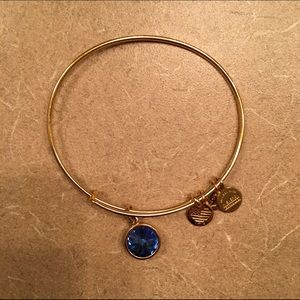 Alex & Ani sapphire & gold bracelet