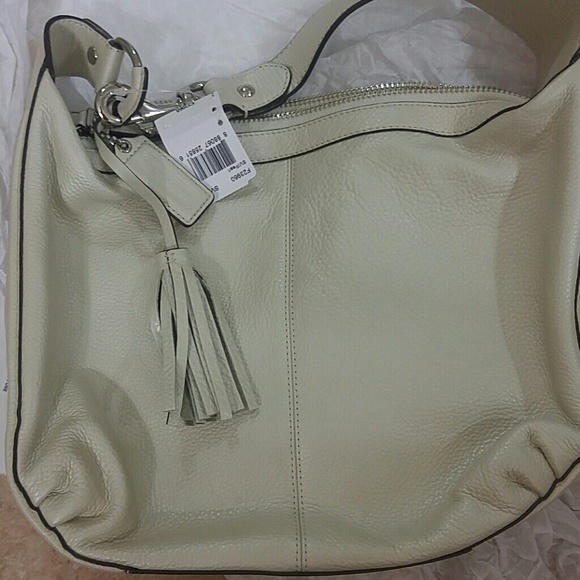 Cream Coach purse