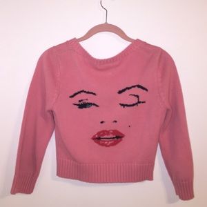 Betsey Johnson Marilyn Monroe Wink Cardigan