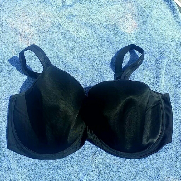44F ELOMI MOLDED BLACK T-SHIRT BRA SMOOTHING