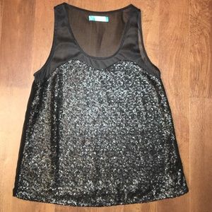 Black sequined top!