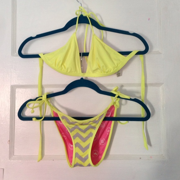 Neon Yellow String Bikini by Victoria Secret PINK