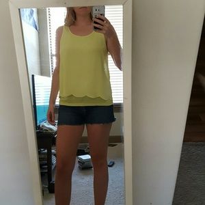 Yellow two piece tank top