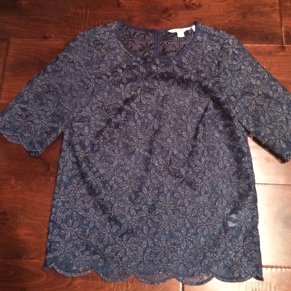 Boden sparkly flowered shirt