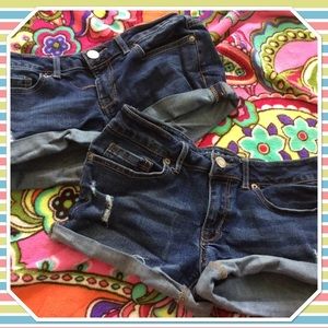 Aeropostale Denim Midi Shorts - 2 pairs - Size 2