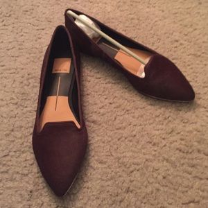 Burgandy Dolce Vita calf hair flats