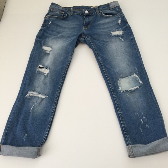 Zara Denim - Zara Distressed Relaxed Fit Ankle Jeans, size 4