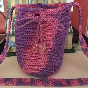 Pink and Purple Handmade Used Mochila