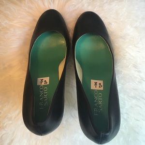 High heel black shoes