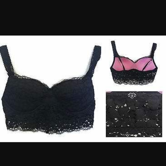 ❗️Last 2❗️PINK VS Black Lace Push Up Bralette - Picture 2 of 3