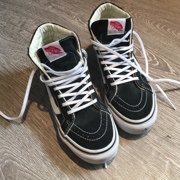 Sk8 Hi Black and White Vans