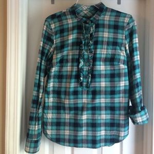 Talbots half button flannel shirt.