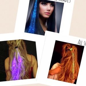 LED lights hair clip bundle