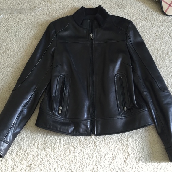Black leather jacket