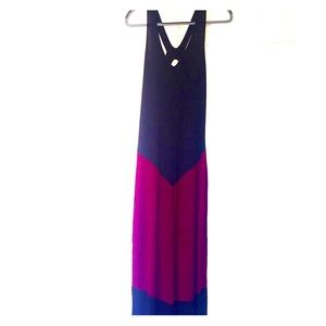 Black & Burgundy Chevron Maxi