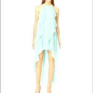 BCBGMAXAZRIA KELSIA 
CASCADE RUFFLE DRESS