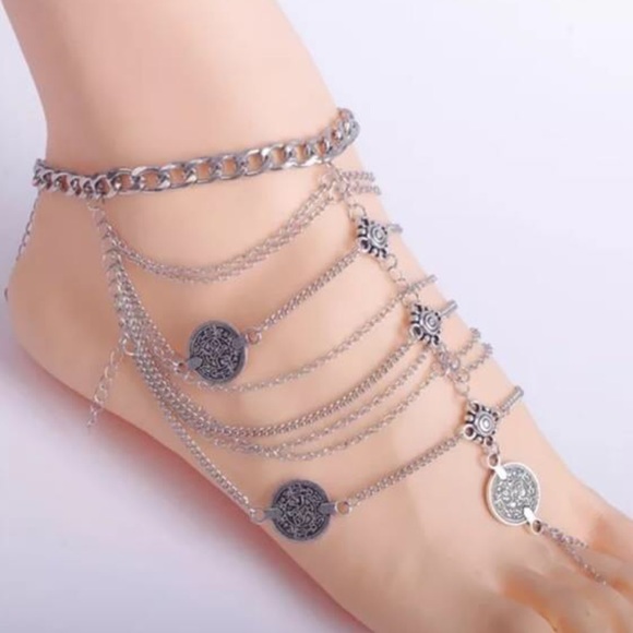 ❗️Last 1❗Bohemian Silver Coin Jewelry Anklet - Picture 4 of 4