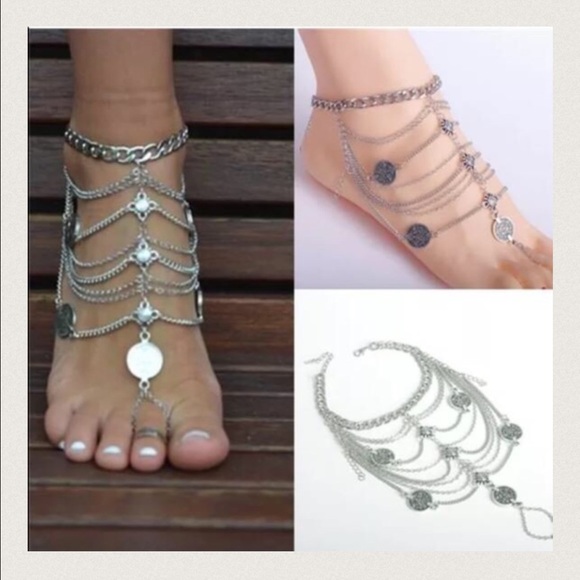 ❗️Last 1❗Bohemian Silver Coin Jewelry Anklet - Picture 2 of 4