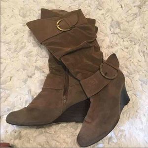 Tan Suade boots