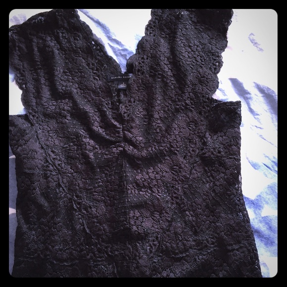 Banana Republic sexy black lace shell, size small