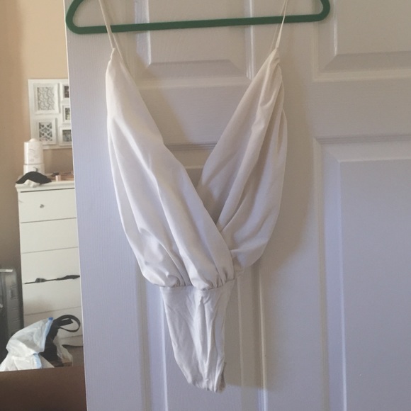 White backless bodysuit