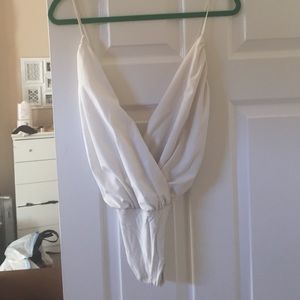 White backless bodysuit